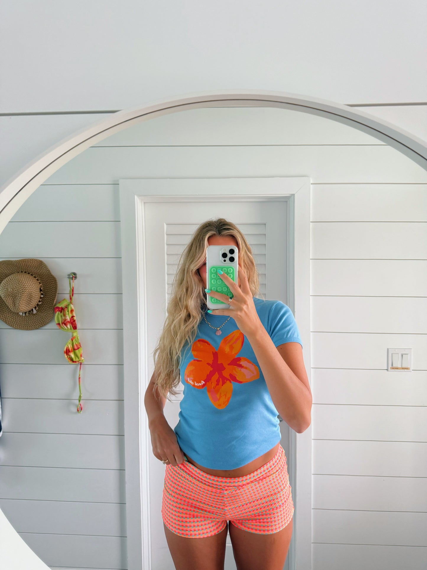 Bahama Blue Flower Tee