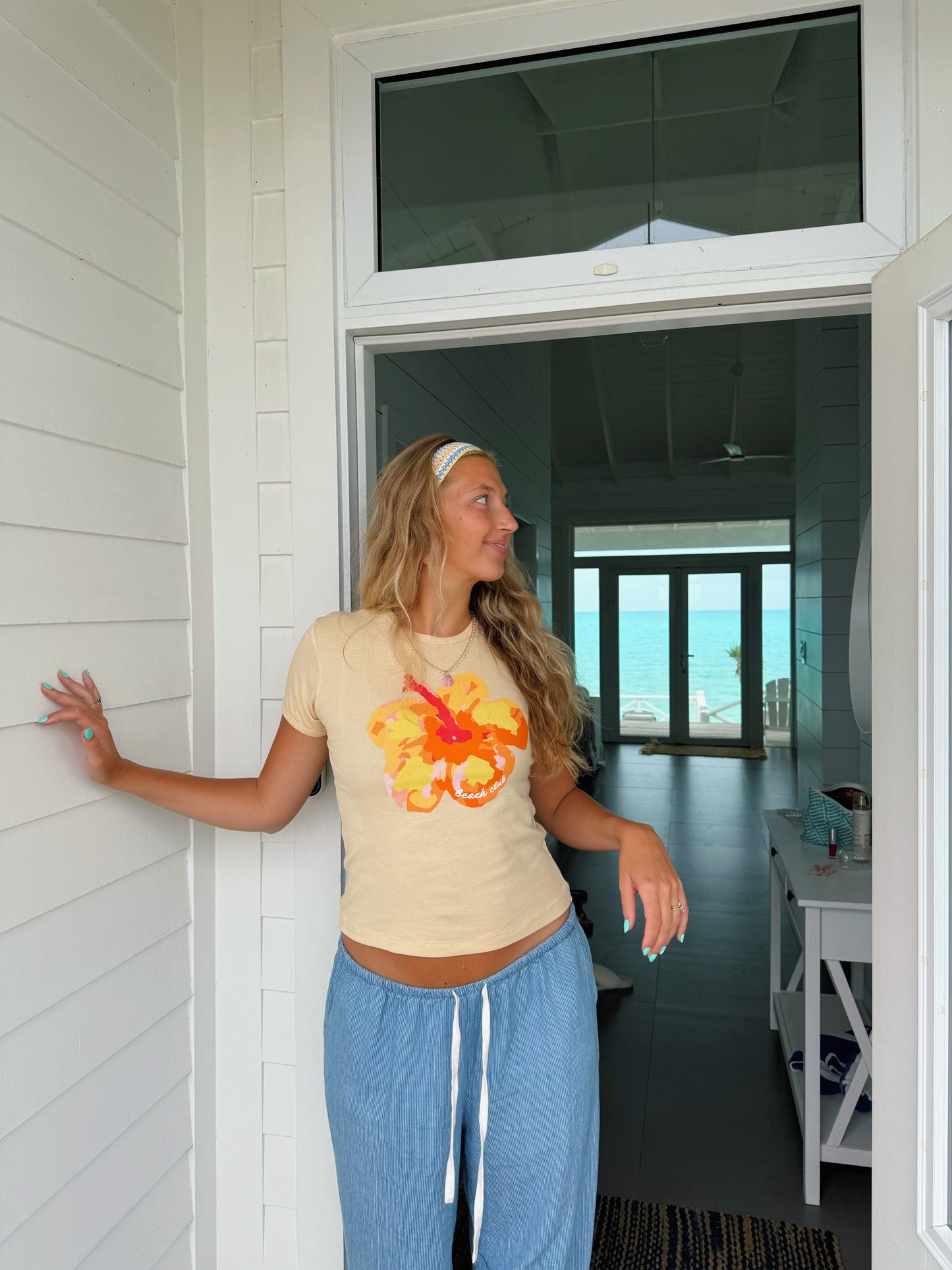 Sunset Sand Flower Tee