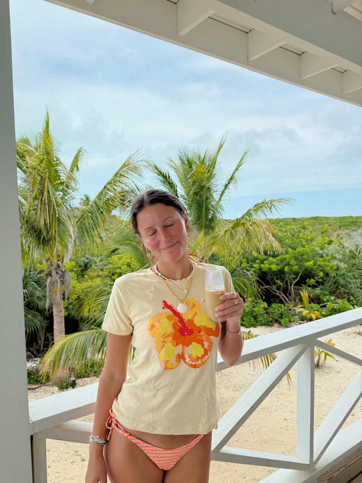 Sunset Sand Flower Tee