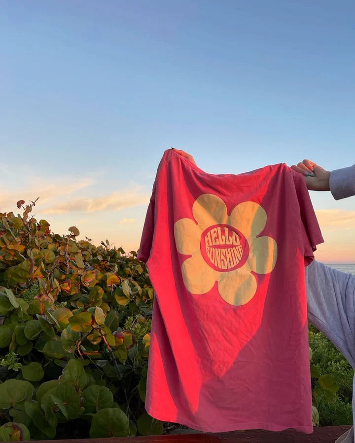 Hello Sunshine Tee (Coral)